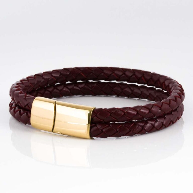 burgundy-gold-double-braided-bracelet