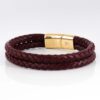 burgundy-gold-double-braided-bracelet