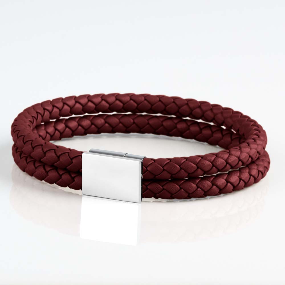 burgundy-rectangle-double-braided-bracelet