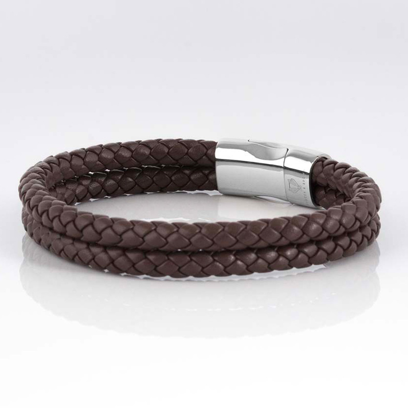 mocha-double-braided-leather-bracelet