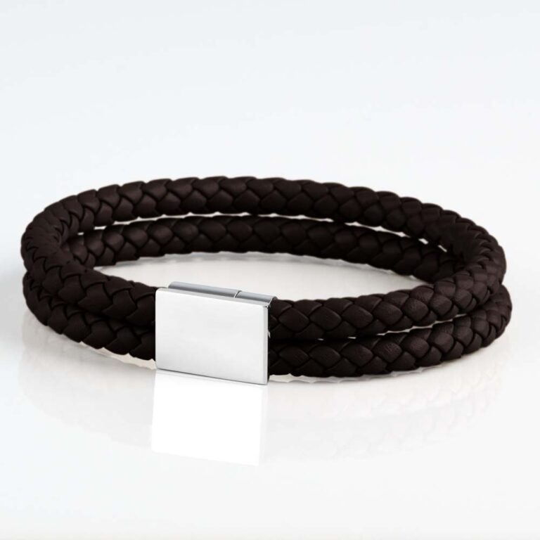 walnut-rectangle-double-braided-bracelet