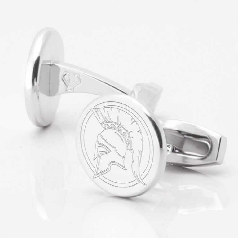 Engraved-Ajax-Football-Silver-Cufflinks
