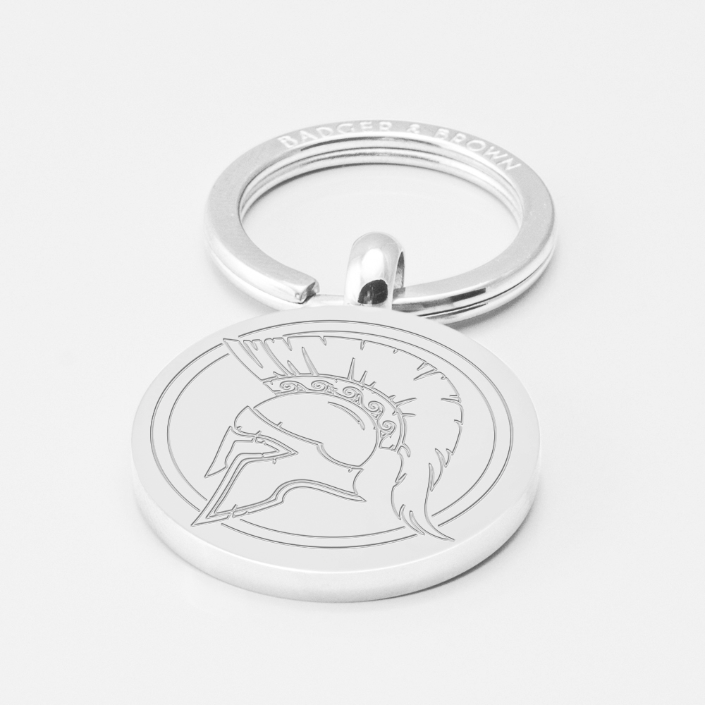 Engraved-Ajax-Football-Silver-Keyring