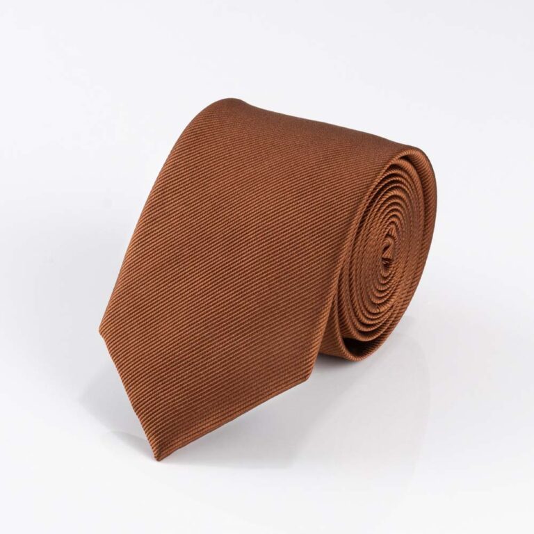 Ribbed Mocha Silk Tie