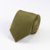 Ribbed Olive Silk Tie