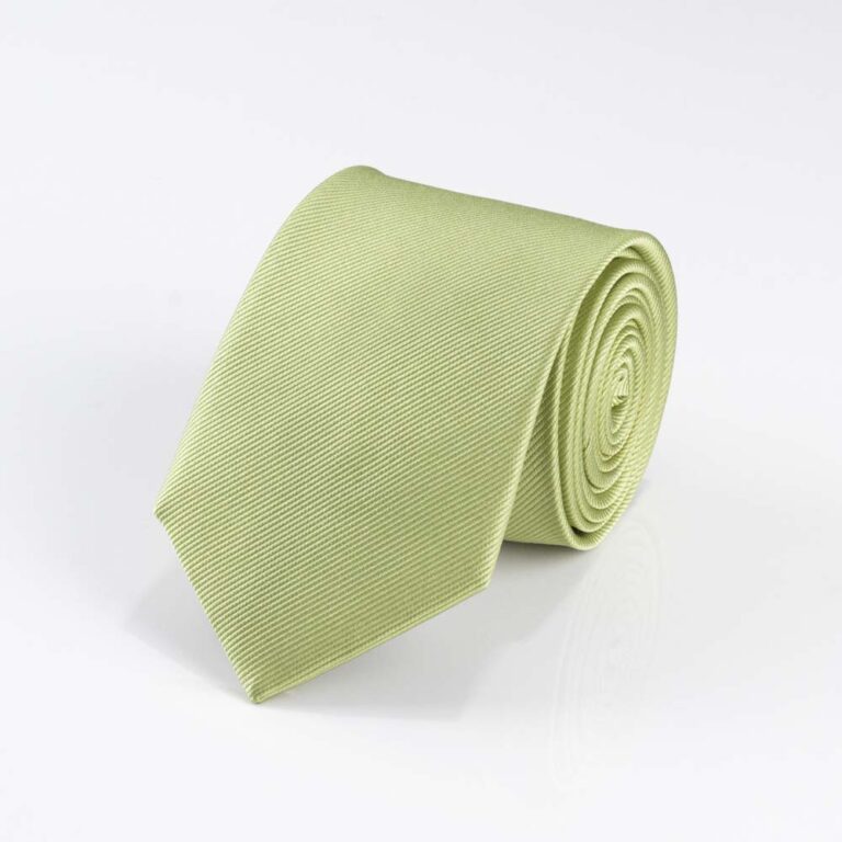 Ribbed Pistachio Silk Tie