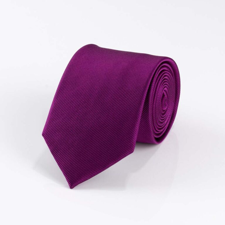 Ribbed Purple Silk Tie