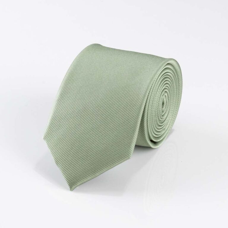 Ribbed Sage Silk Tie