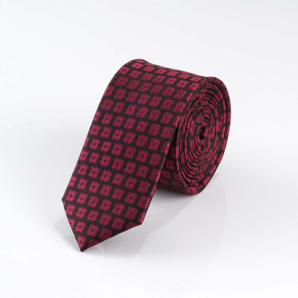 black-mulberry-geo-square-tie-slim