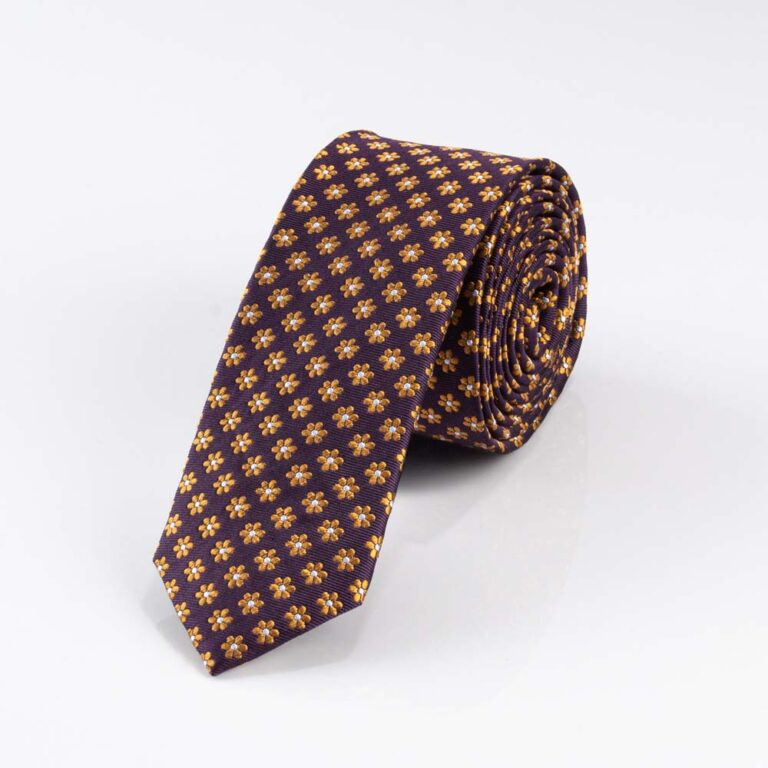 yellow-plum-flower-tie-slim