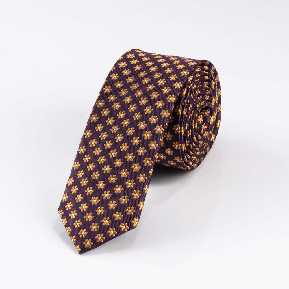 yellow-plum-flower-tie-slim