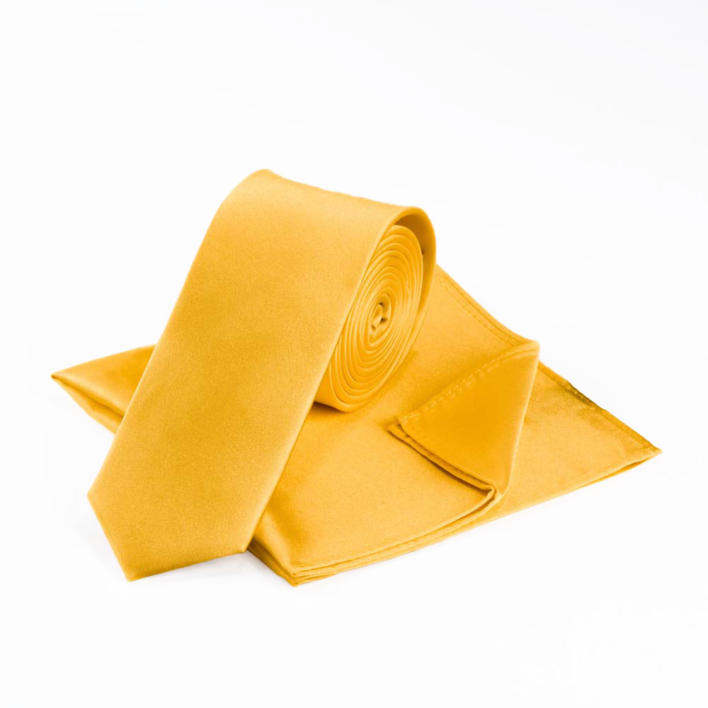 yellow-slim-tie-set