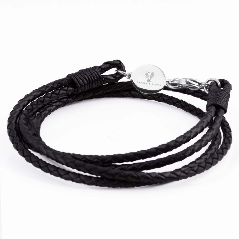 black-oval-clasp-braided-leather-bracelet