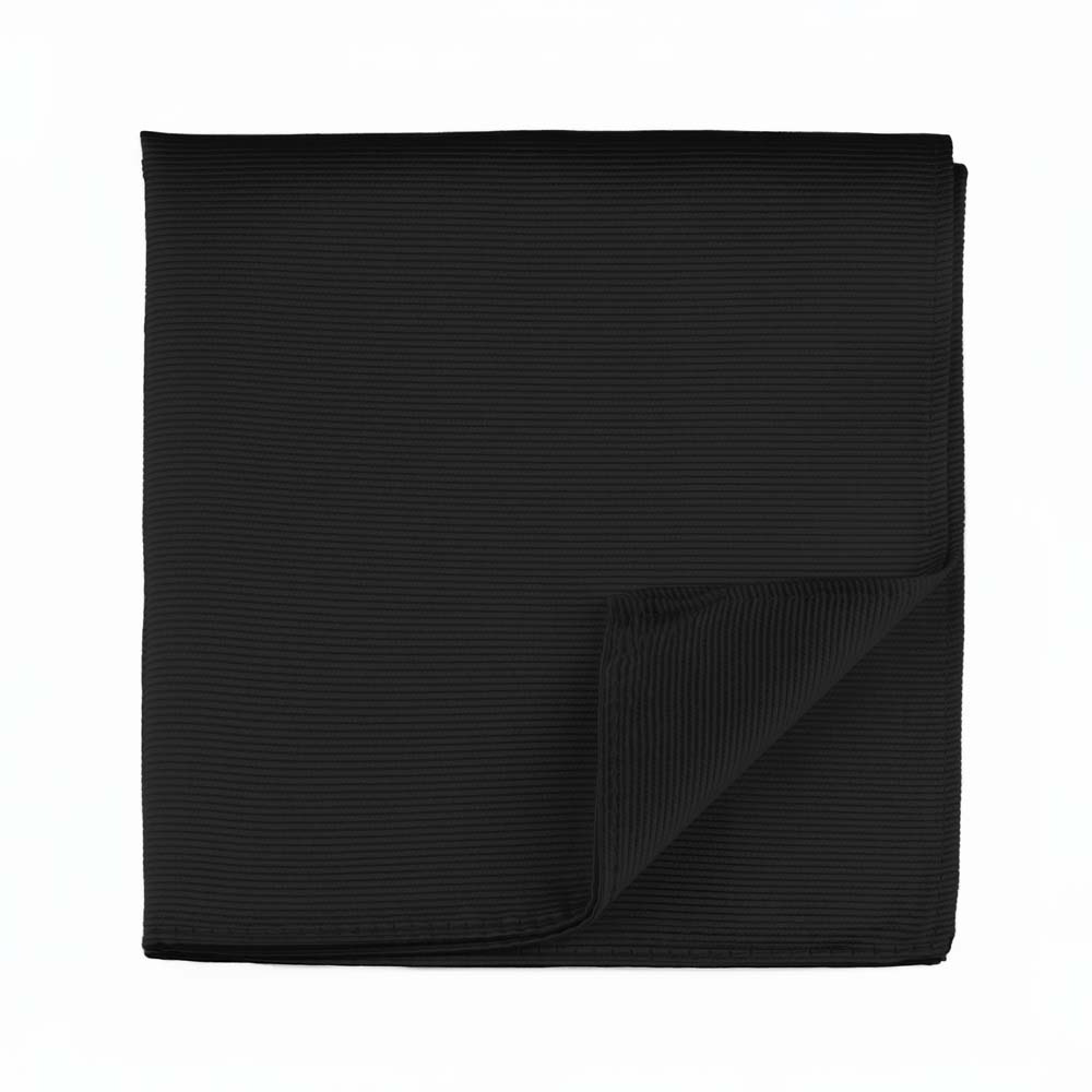 black-ribbed-pocket-square