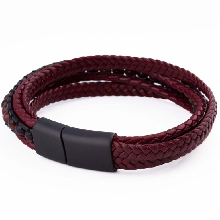 burgundy-beaded-bracelet