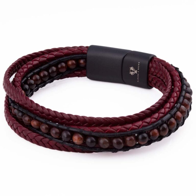 burgundy-beaded-bracelet