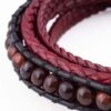 burgundy-beaded-bracelet