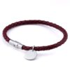 burgundy-charm-leather-bracelet