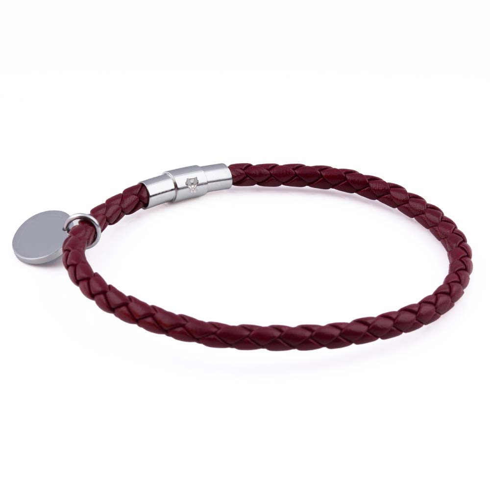 burgundy-charm-leather-bracelet