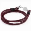 burgundy-oval-clasp-braided-leather-bracelet