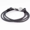 charcoal-oval-clasp-braided-leather-bracelet