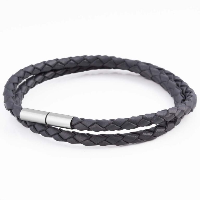 charcoal-skinny-leather-bracelet