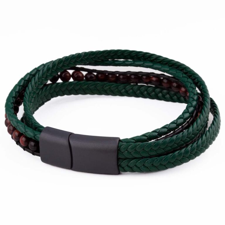 dark-green-beaded-bracelet