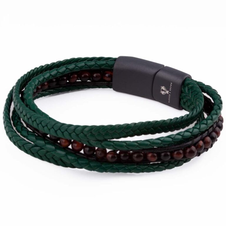 dark-green-beaded-bracelet