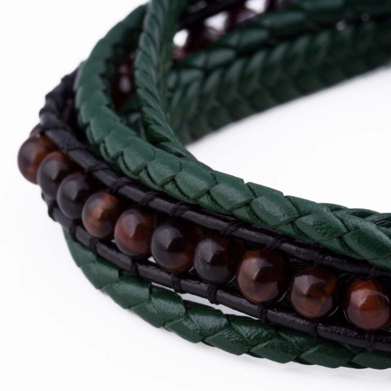 dark-green-beaded-bracelet