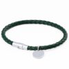 dark-green-charm-leather-bracelet