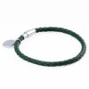 dark-green-charm-leather-bracelet