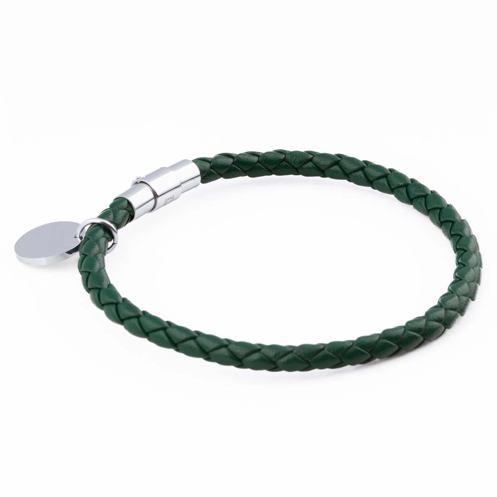 dark-green-charm-leather-bracelet