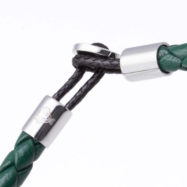 dark-green-super-slim-loop-leather-bracelet