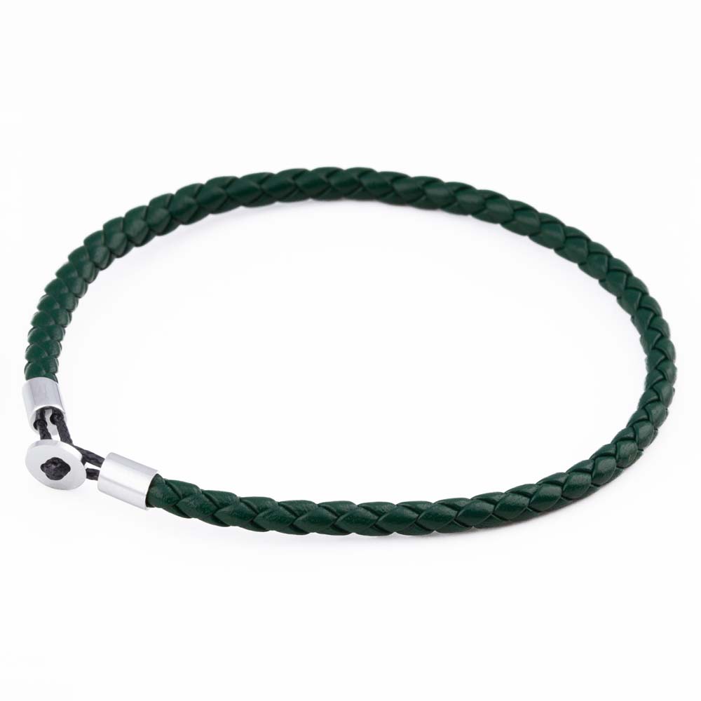 dark-green-super-slim-loop-leather-bracelet