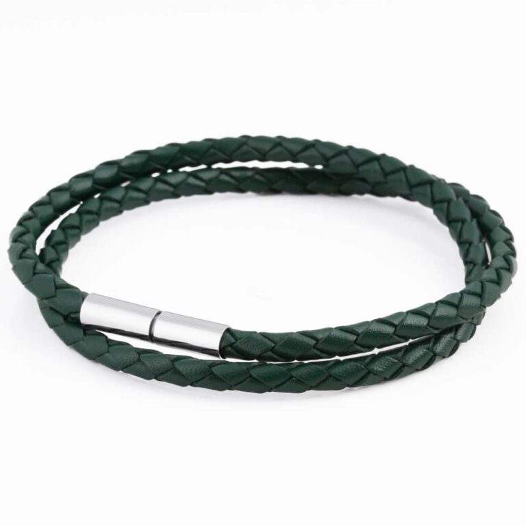 green-skinny-leather-bracelet