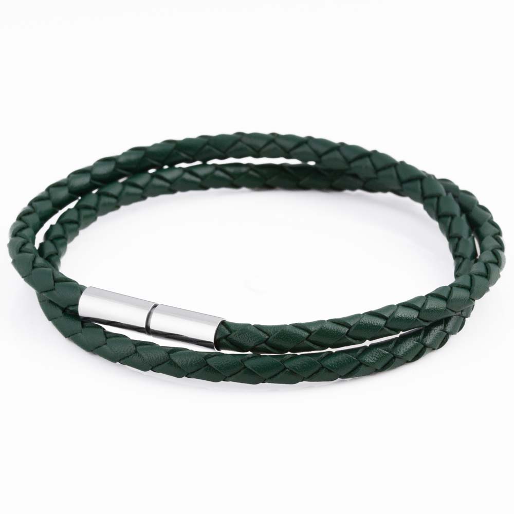 green-skinny-leather-bracelet