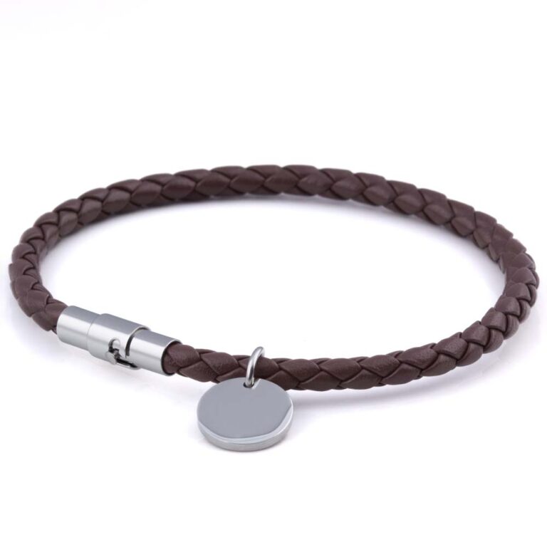 mocha-charm-leather-bracelet