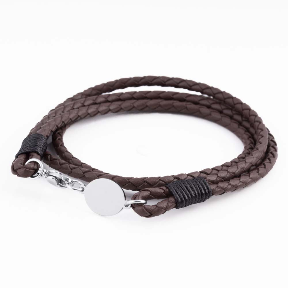 mocha-oval-clasp-braided-leather-bracelet