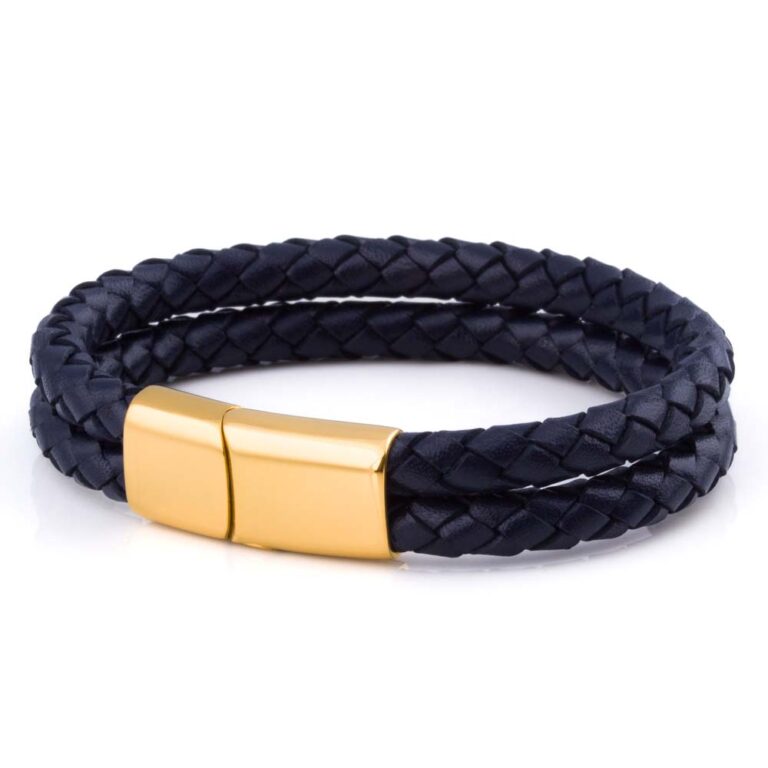 navy-double-braided-bracelet-gold