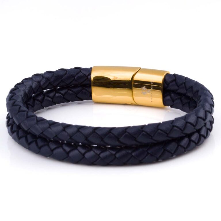 navy-double-braided-bracelet-gold