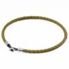 olive-super-slim-loop-leather-bracelet