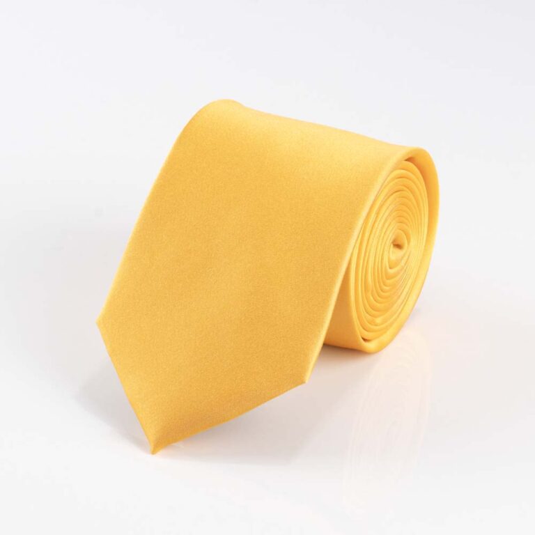 saffron-plain-silk-tie