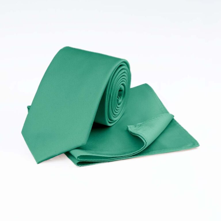 emerald-ribbed-tie-pocket-square-set