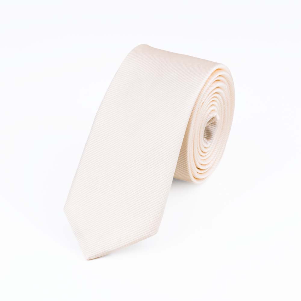 ivory-ribbed-slim-tie